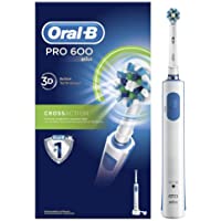 Oral-B PRO 600 CrossAction - Cepillo de dientes eléctrico recargable- con Tecnología Braun